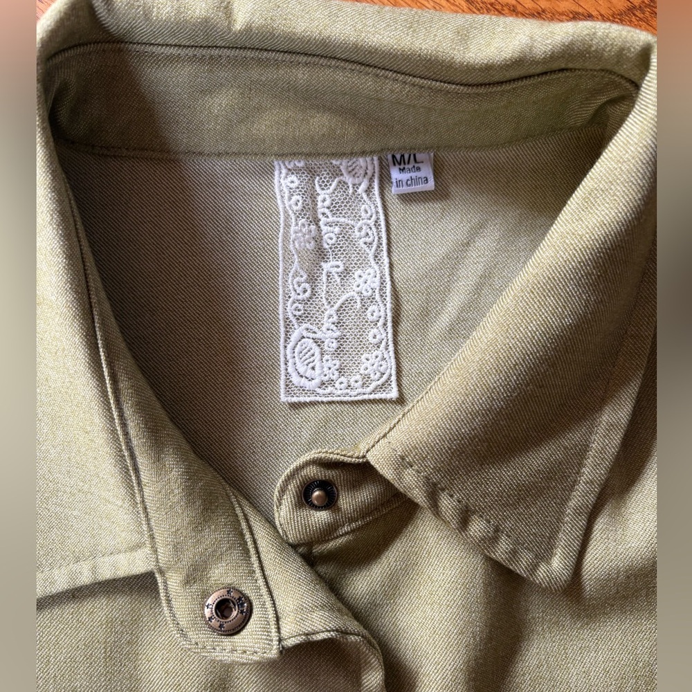 Sadie & Sage women's military style jacket Green Spring Coat - Picture 5 of 9